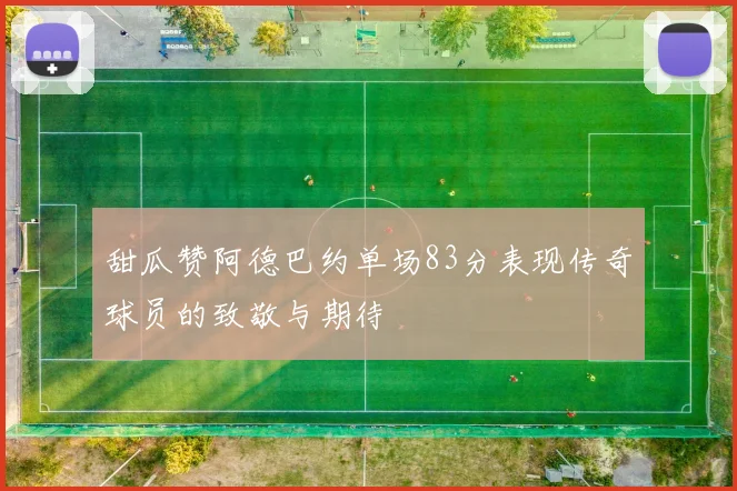 甜瓜赞阿德巴约单场83分表现传奇球员的致敬与期待